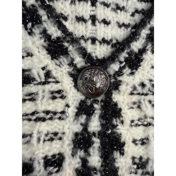 John + Jenn Sweater Women's Small Vanilla Tweed Lonnie V Neck Cardigan - Picture 6 of 8
